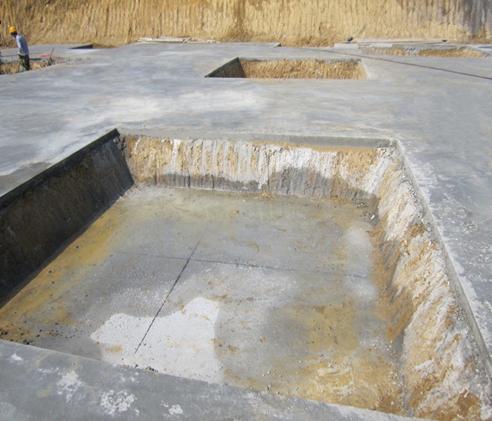 南昌市建筑設(shè)計(jì)研究院總部辦公大樓工程筏板基礎(chǔ)下柱墩找平、彈線